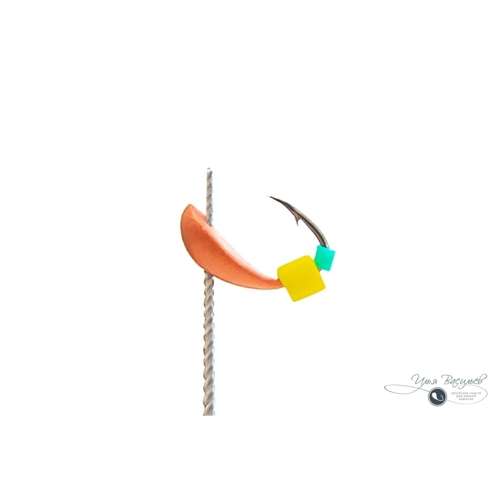 Мормышка КЛОПИК микро 0,12г медный (сырный кубик)