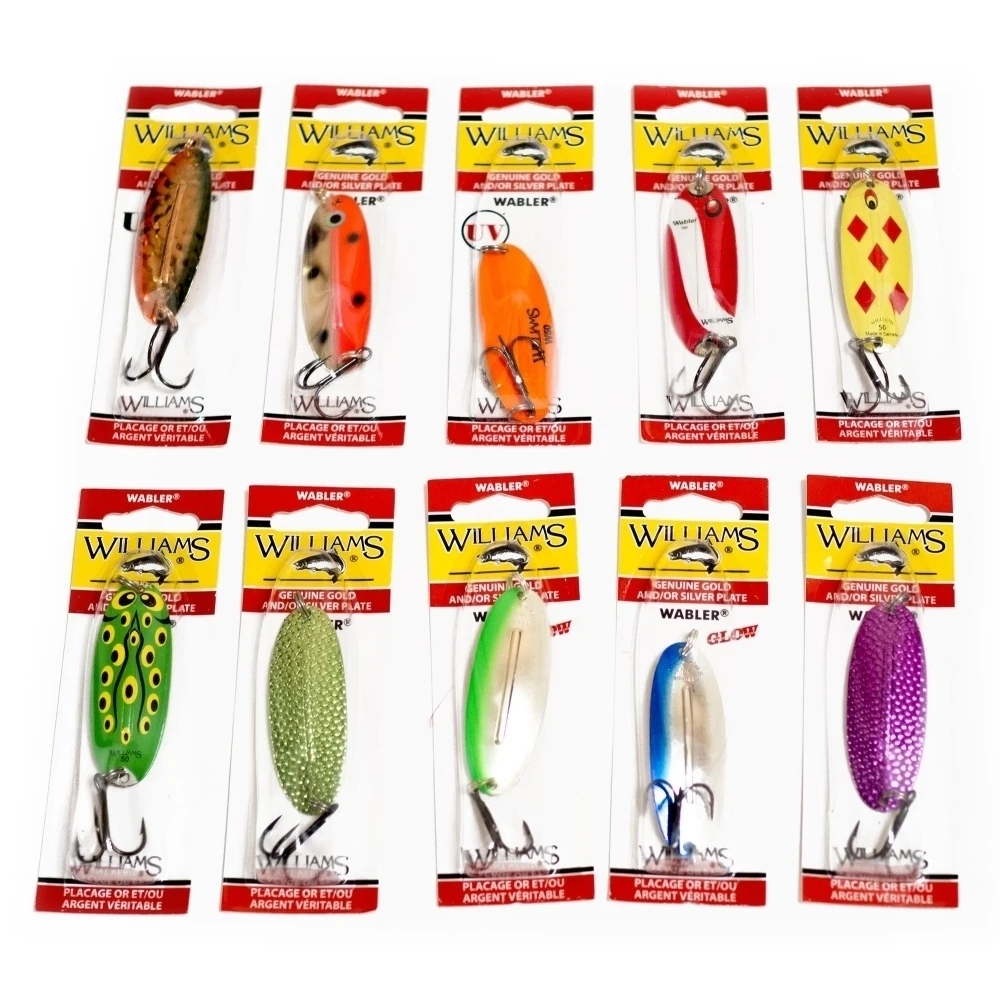 Рыболовный набор Десять блесен Williams Wabler W50 Color