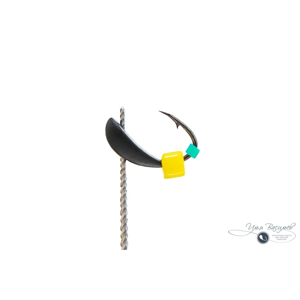 Мормышка КЛОПИК микро 0,12г черный (сырный кубик)