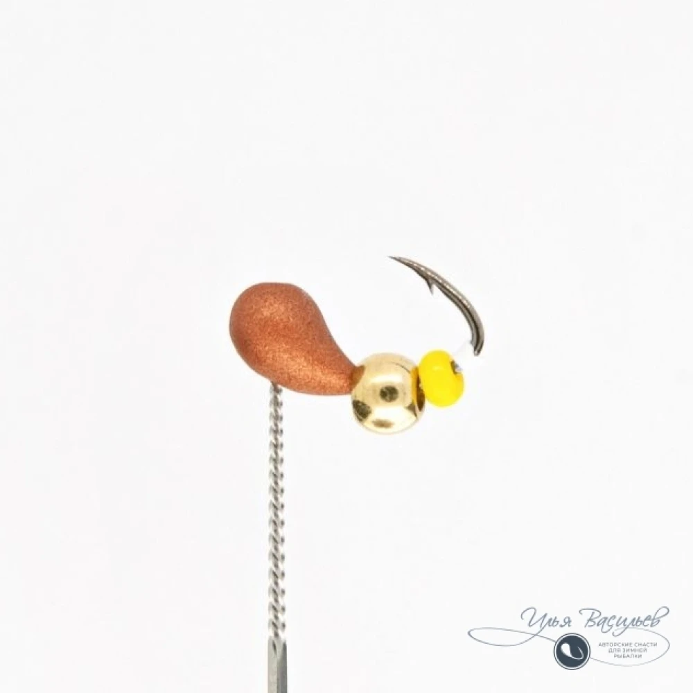 Мормышка КАПЛЯ 0,53г медная (латунный шарик)