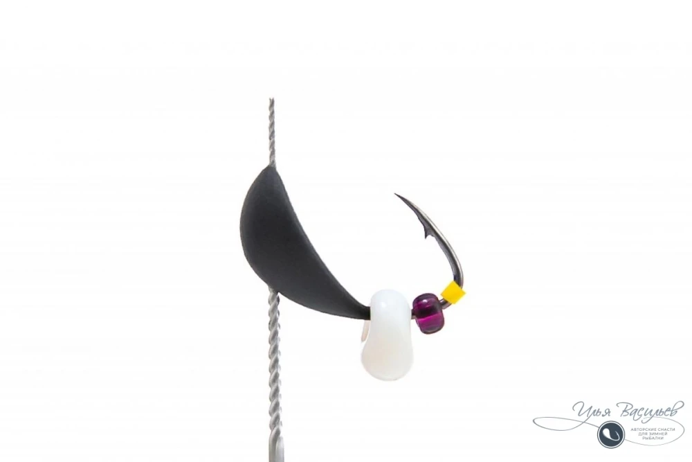 Мормышка СКОРЛУПКА КЛАССИЧЕСКАЯ 0,65г черная (белая бусина)