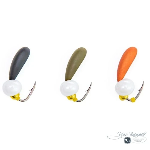 Мормышка ЛОДОЧКА ПЛОТВИНАЯ 0,56г черная (белая бусина)