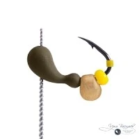 Мормышка МУРАВЕЙ двухголовый УРАЛЬСКИЙ 0,54г оливковый (латунный эксцентрик)