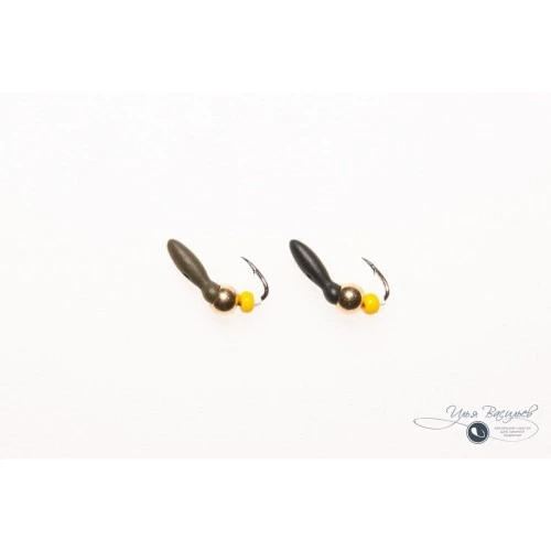 Мормышка МУРАВЕЙ двухголовый КРЫЛО 0,37г черный (латунный шарик)