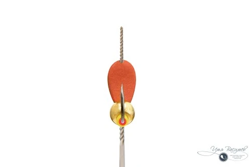 Мормышка СКОРЛУПКА мини 0,39г медная (латунная бусина)