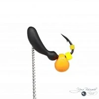 Мормышка МУРАВЕЙ двухголовый мини 0,37г черный (желтый эксцентрик)