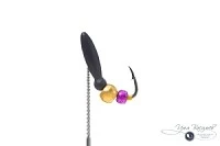 Мормышка МУРАВЕЙ двухголовый КРЫЛО 0,50г черный (латунный шарик)