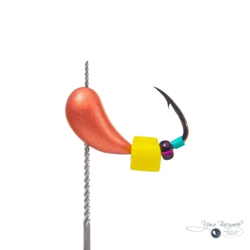 Мормышка УРАЛКА РЫБИНСКАЯ 0,85г медная (сырный кубик)