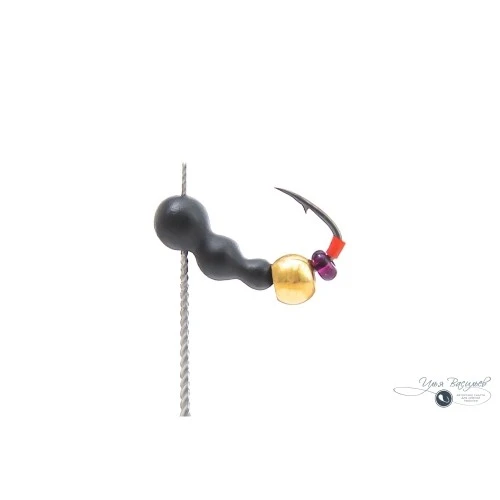 Мормышка МУРАВЕЙ трехголовый КЛАССИЧЕСКИЙ 0,73г черный (латунный шарик)