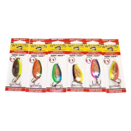 Рыболовный набор блесен Williams Ridge Back RB100 12шт