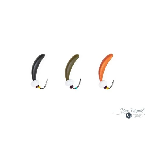 Мормышка БАНАН ЛЕЩОВЫЙ 1,20г оливковый (белая бусина)