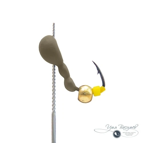 Мормышка МУРАВЕЙ трехголовый МАРИОНЕТТ 0,87г оливковый (латунный шарик)