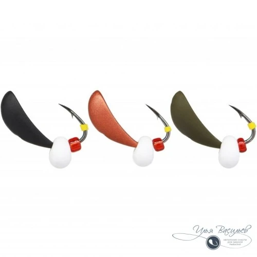 Мормышка КОВШИК мини 0,32г медный (белая бусина)