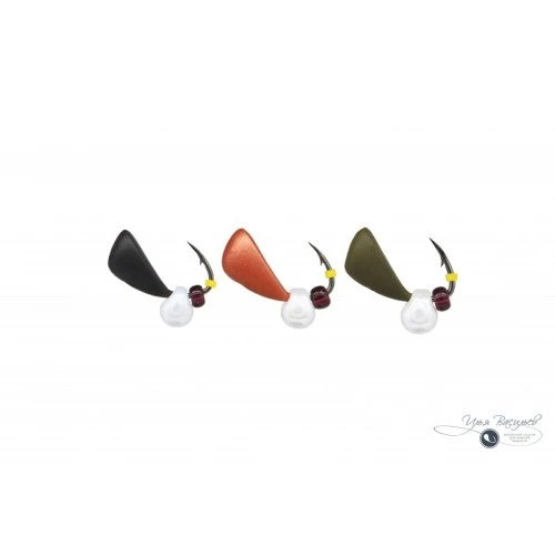 Мормышка ДРЕЙСЕНА средняя 0,50г черная (белый эксцентрик)