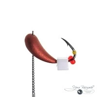 Мормышка УРАЛКА КЛАССИЧЕСКАЯ 0,78г медная (белый кубик)