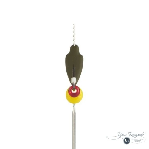 Мормышка УШКИ БОЛЬШИЕ 0,62г оливковые (желтая бусина)