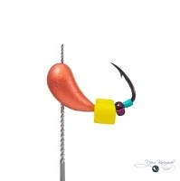 Мормышка УРАЛКА РЫБИНСКАЯ 0,85г медная (сырный кубик)