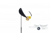 Мормышка СКОРЛУПКА ЛЕЩОВАЯ 1,07г черная (латунный эксцентрик)