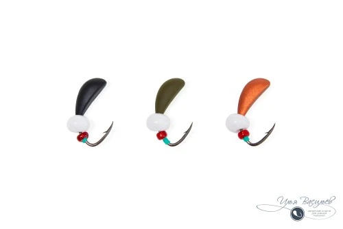 Мормышка СКОРЛУПКА РЫБИНСКАЯ 0,71г оливковая (белая бусина)