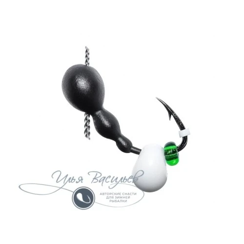 Мормышка МУРАВЕЙ трехголовый ФЕДОТОВСКИЙ 0,78г черный (белая бусина)