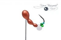 Мормышка МУРАВЕЙ трехголовый БАЛАШОВСКИЙ 1,00г медный (белая бусина)