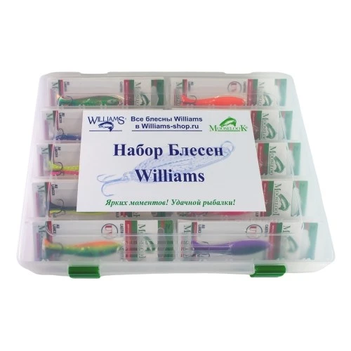 Большой рыболовный набор Двадцать блесен Mooselook Wobbler 14000