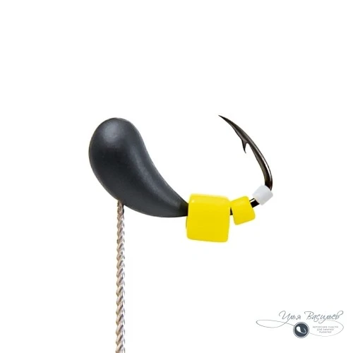 Мормышка УРАЛКА РЫБИНСКАЯ 0,85г черная (сырный кубик)