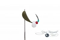 Мормышка СКОРЛУПКА ЛЕЩОВАЯ 1,10г оливковая (белая бусина)