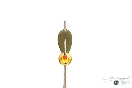 Мормышка СКОРЛУПКА мини 0,39г оливковая (латунная бусина)