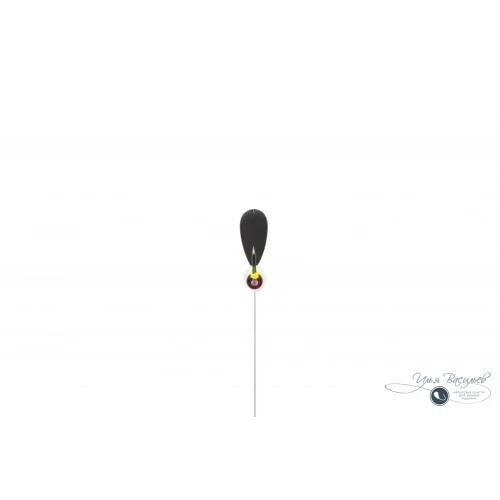 Мормышка ДРЕЙСЕНА средняя 0,50г черная (белый эксцентрик)