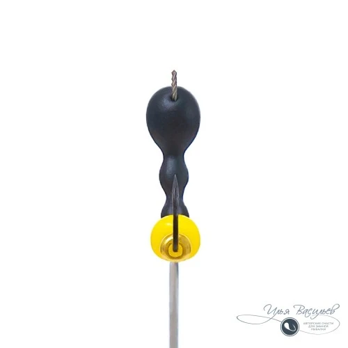 Мормышка МУРАВЕЙ трехголовый БАЛАШОВСКИЙ 0,54г черный (желтая бусина)