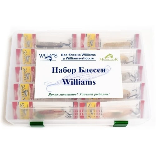 Рыболовный набор Десять блесен Williams Wabler W50 Classic