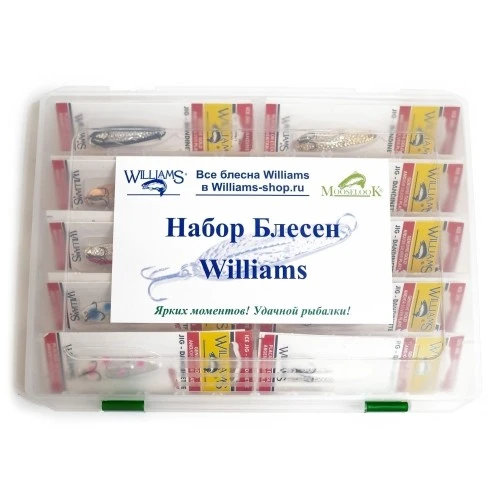 Большой рыболовный набор Двадцать блесен Williams Ice Jig J50