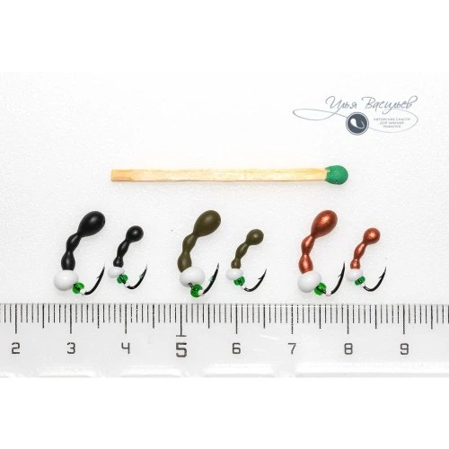 Мормышка ОСА мини 0,35г медная (белая бусина)