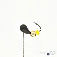 Мормышка КАПЛЯ 0,53г черная (латунный шарик)