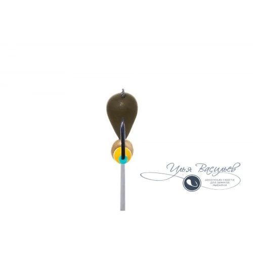 Мормышка КАПЛЯ 0,32г оливковая (латунный эксцентрик)