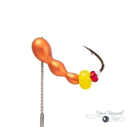 Мормышка МУРАВЕЙ трехголовый БАЛАШОВСКИЙ 1,00г медный (желтая бусина)
