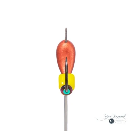 Мормышка УРАЛКА РЫБИНСКАЯ 0,85г медная (сырный кубик)