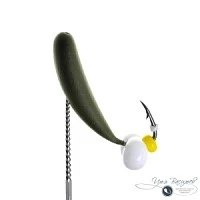 Мормышка УРАЛКА ЛЕЩОВАЯ 1,17г оливковая (бисер белые яйца)