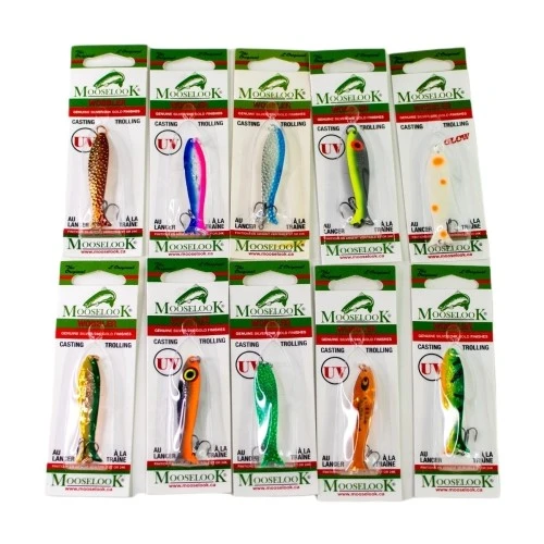 Большой рыболовный набор Двадцать блесен Mooselook Wobbler 16000
