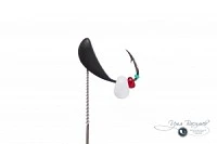 Мормышка СКОРЛУПКА ЛЕЩОВАЯ 1,10г черная (белая бусина)