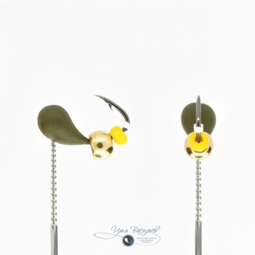 Мормышка КАПЛЯ 0,53г оливковая (латунный шарик)