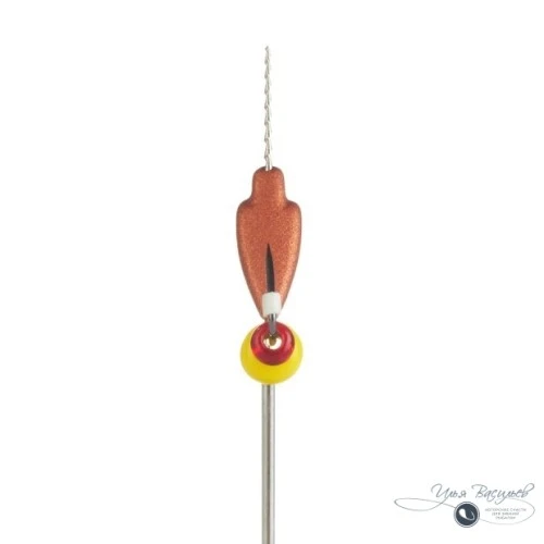 Мормышка УШКИ БОЛЬШИЕ 0,62г медные (желтая бусина)