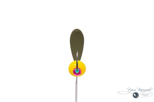 Мормышка СКОРЛУПКА ЛЕЩОВАЯ 1,16г оливковая (желтая бусина)