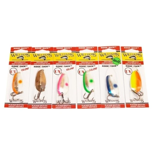 Рыболовный набор блесен Williams Ridge Back RB100 12шт