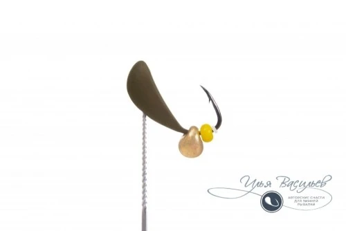 Мормышка СКОРЛУПКА ЛЕЩОВАЯ 1,07г оливковая (латунный эксцентрик)