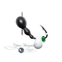 Мормышка МУРАВЕЙ трехголовый ФЕДОТОВСКИЙ 0,78г черный (белая бусина)