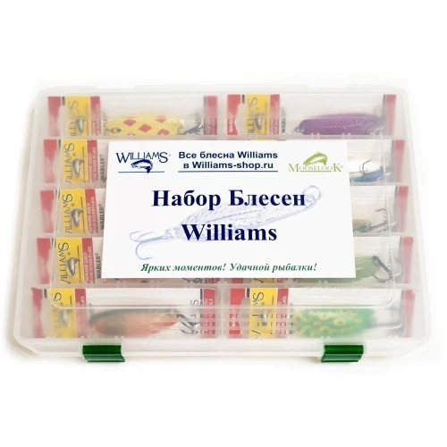 Рыболовный набор Десять блесен Williams Wabler W50 Color