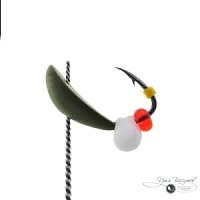 Мормышка КЛОП ЧЕШУЙКА 0,52г оливковый (белый эксцентрик)