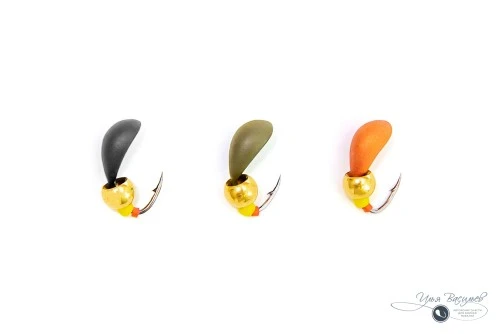 Мормышка СКОРЛУПКА мини 0,39г оливковая (латунная бусина)